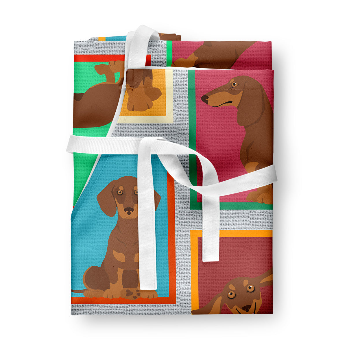 Lots of Chocolate and Tan Dachshund Apron  the-store.com.