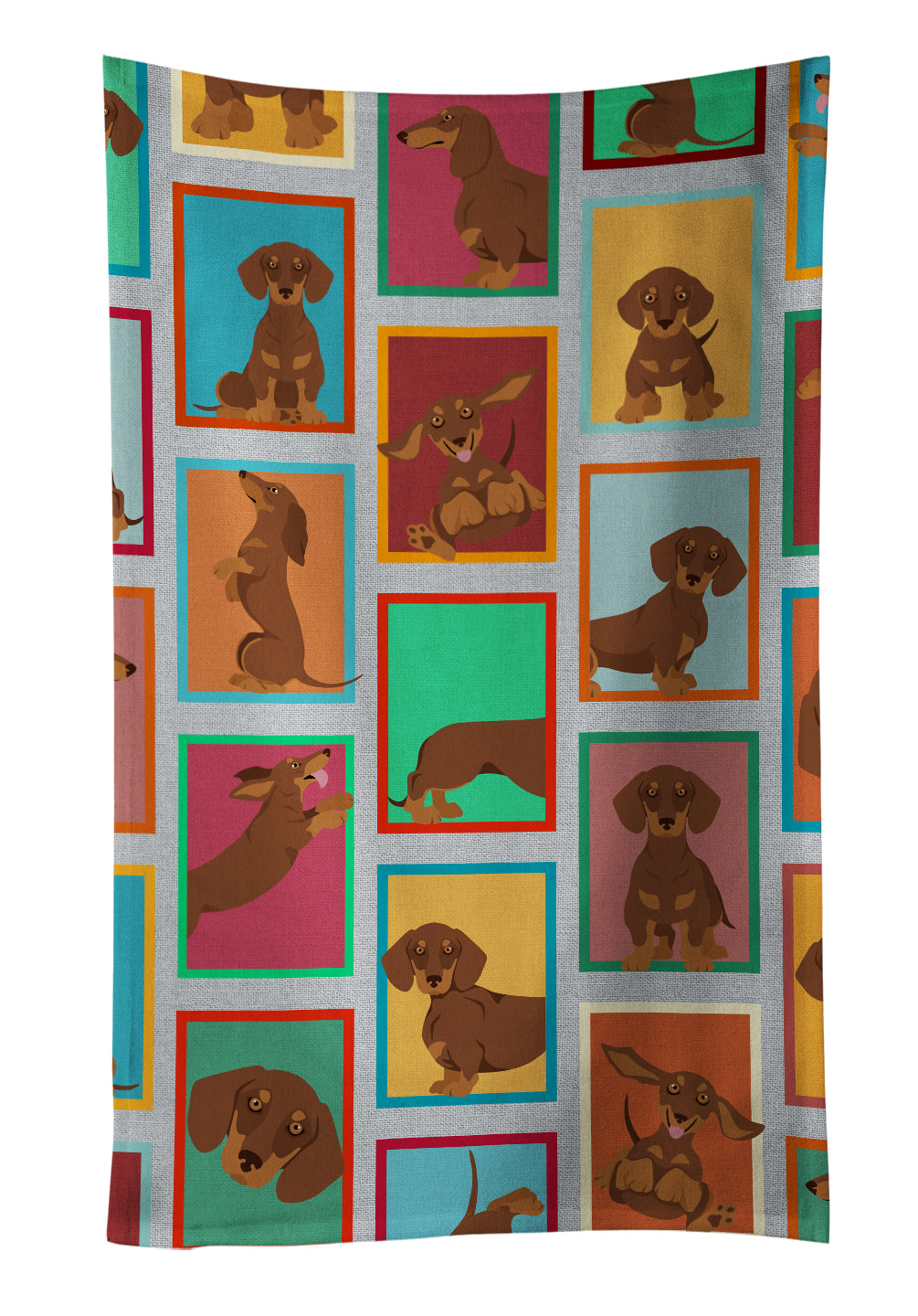 Buy this Lots of Chocolate and Tan Dachshund Kitchen Towel