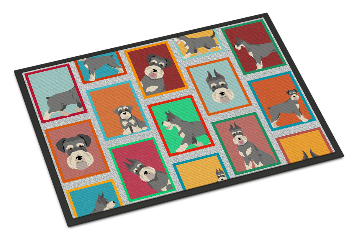 Caroline's Treasures Lots of Schnauzer Doormat - 24x36 Decorative Floor Mat – Indoor/Outdoor Rug with Artistic Flair