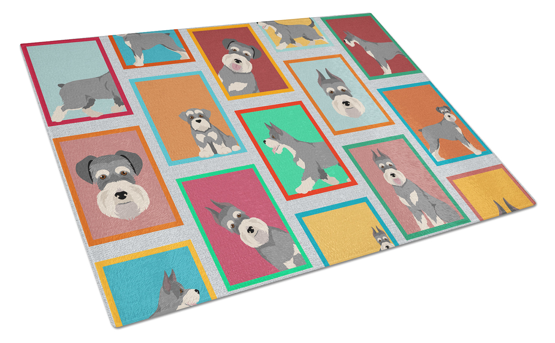 Buy this Lots of Schnauzer Glass Cutting Board Large
