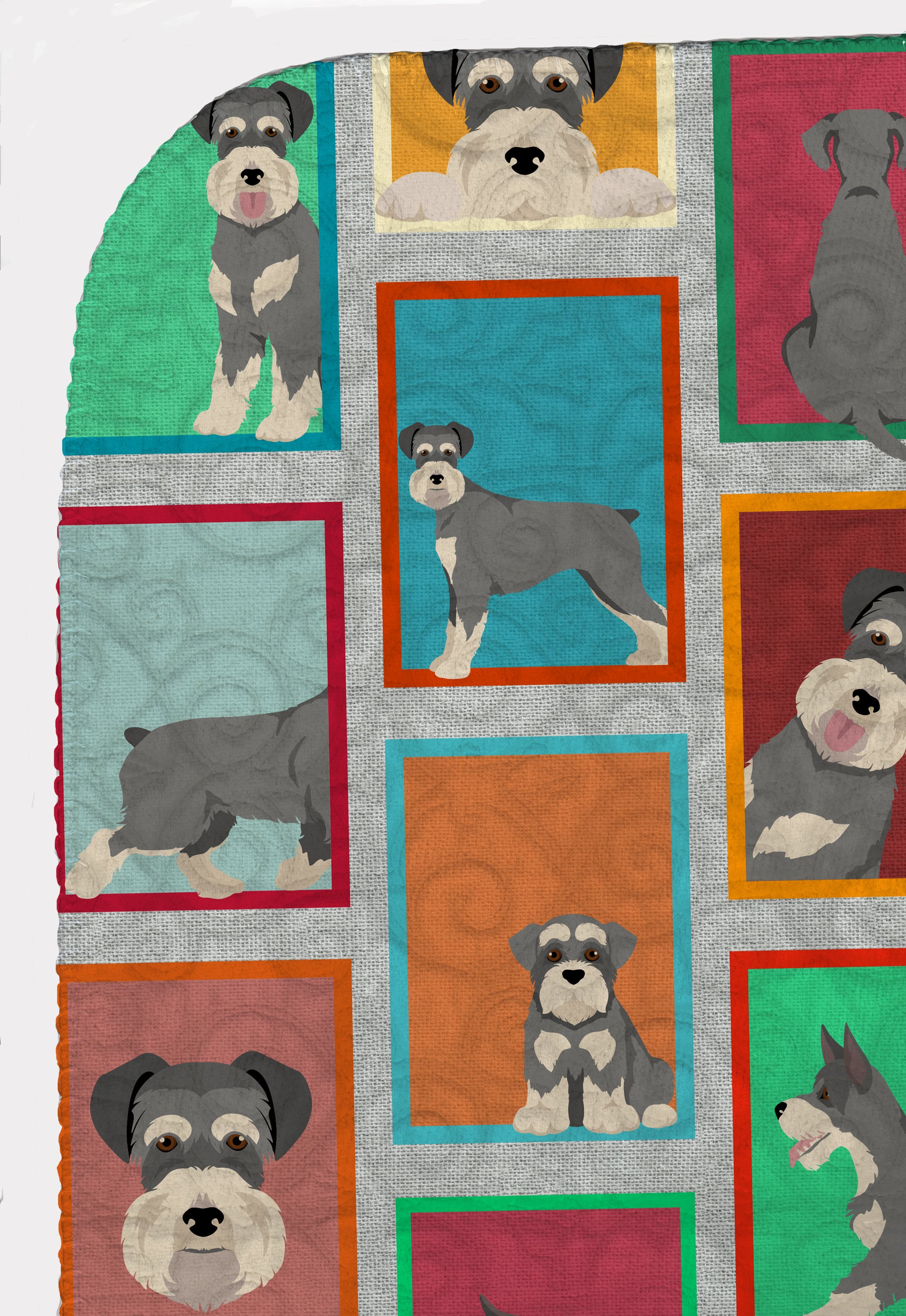 Lots of Schnauzer Quilted Blanket 50x60 - the-store.com