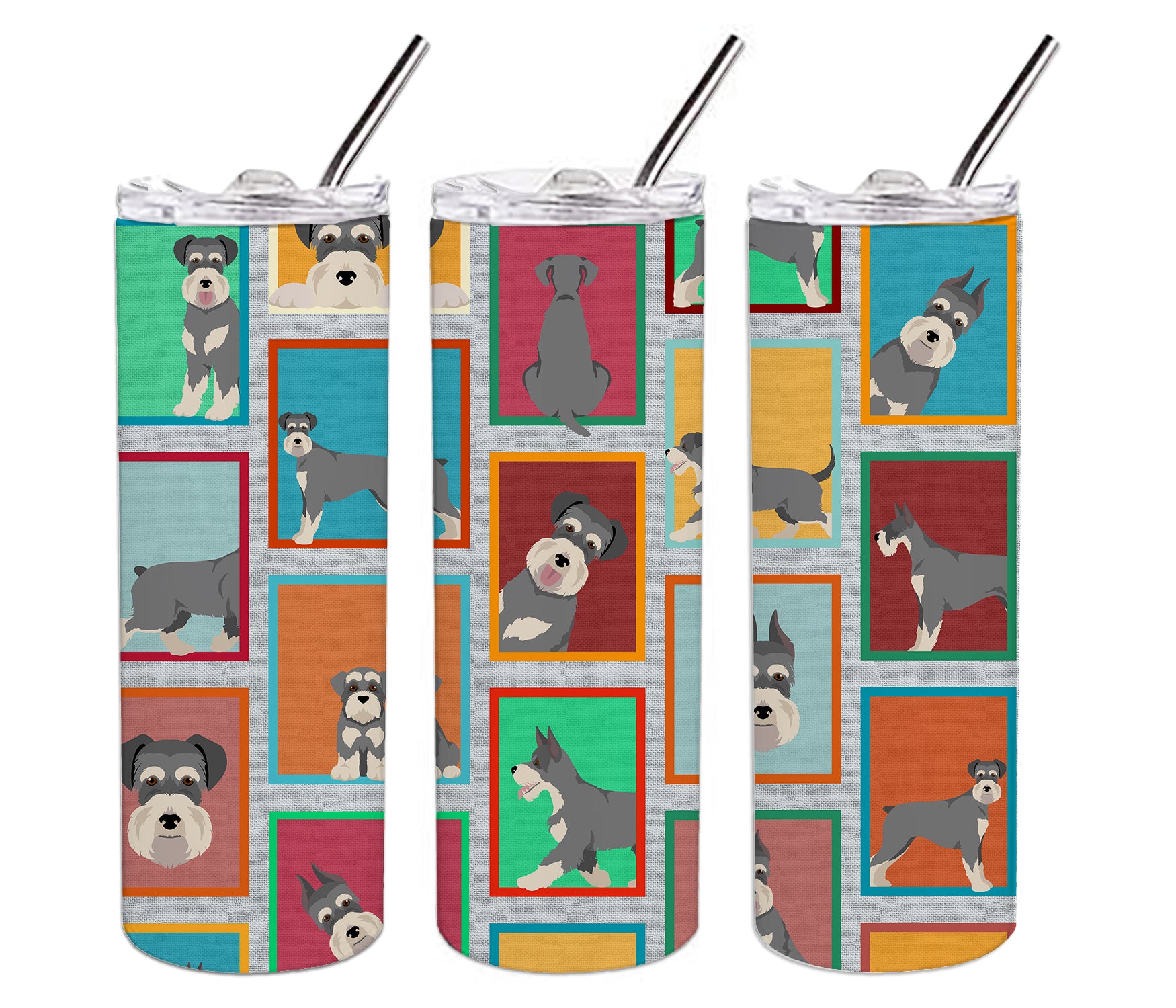 Lots of Schnauzer Stainless Steel 20 oz Skinny Tumbler - the-store.com