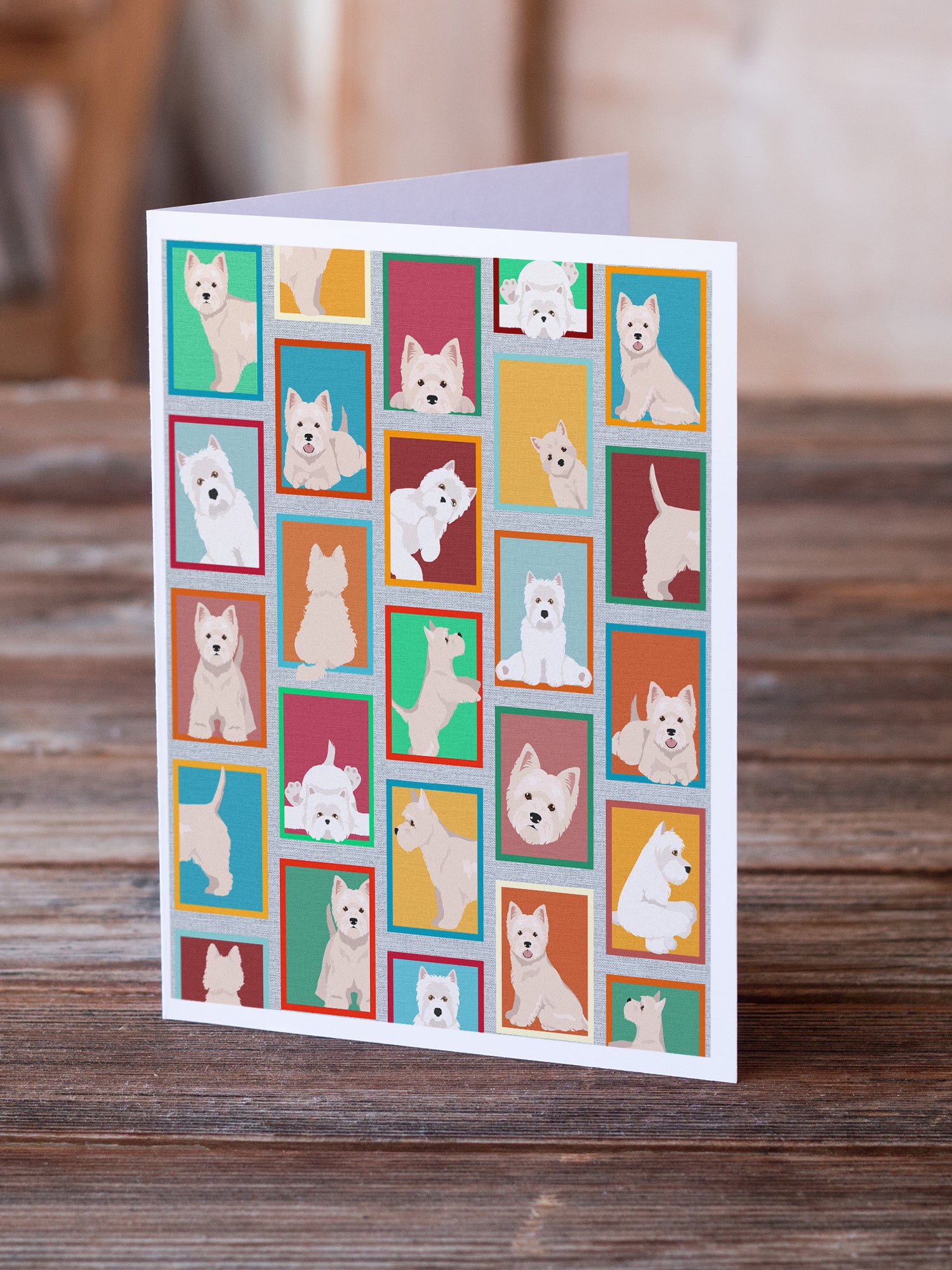 Lots of Westie Greeting Cards and Envelopes Pack of 8 - the-store.com