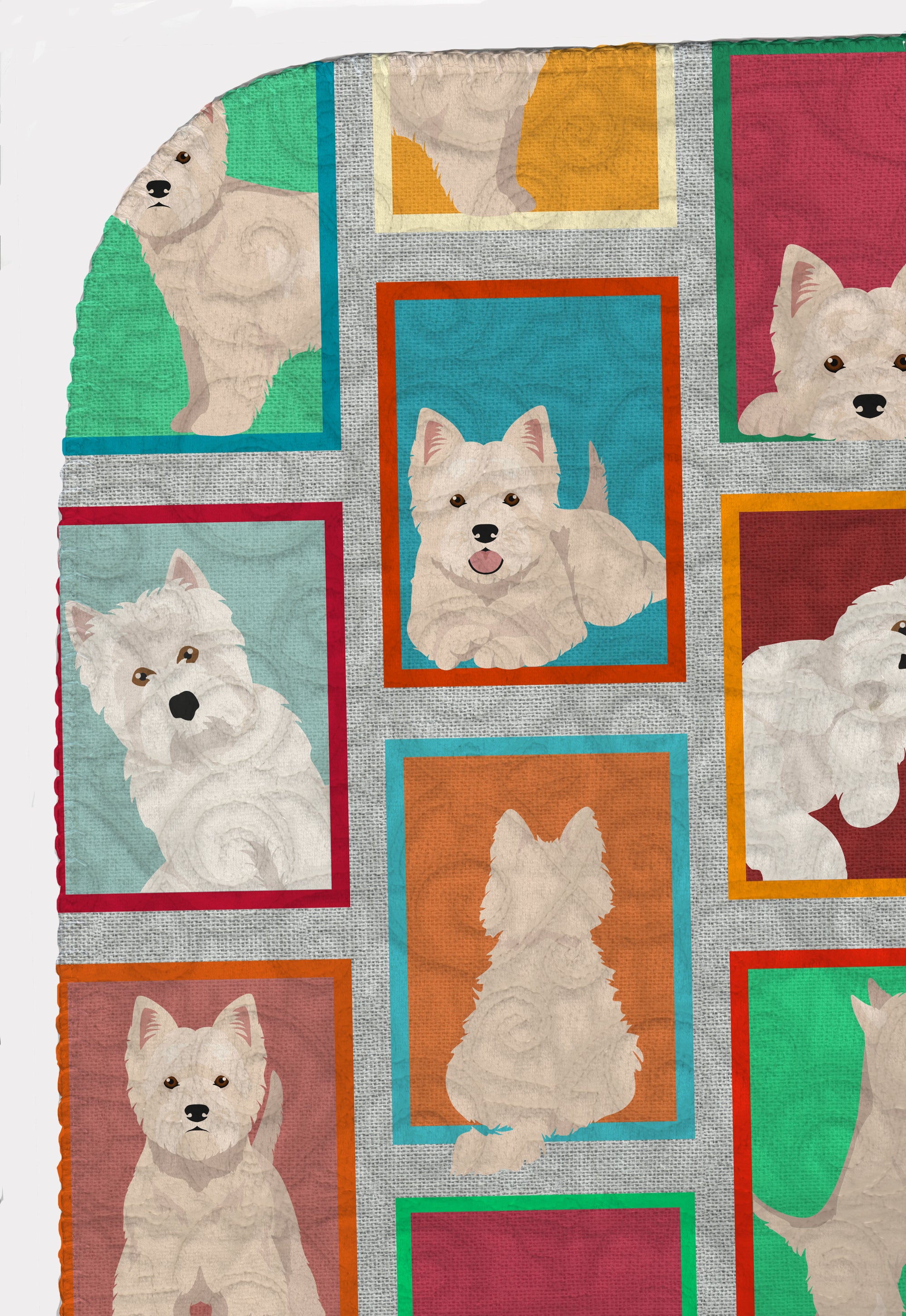 Lots of Westie Quilted Blanket 50x60 - the-store.com