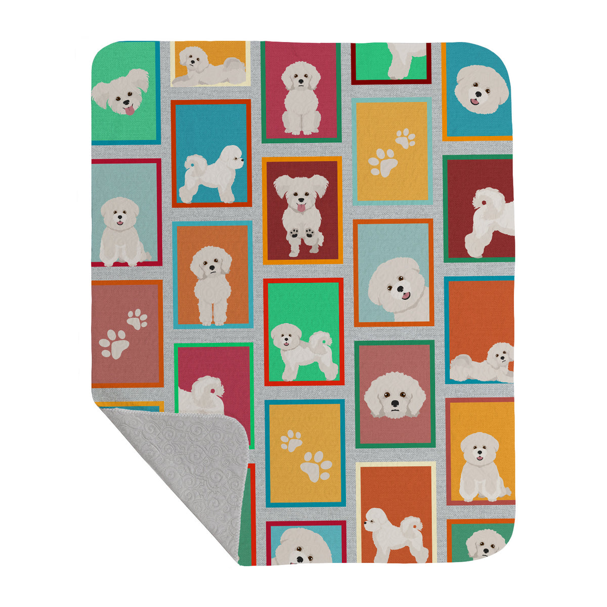 Buy this Lots of Bichon Frise Quilted Blanket 50x60