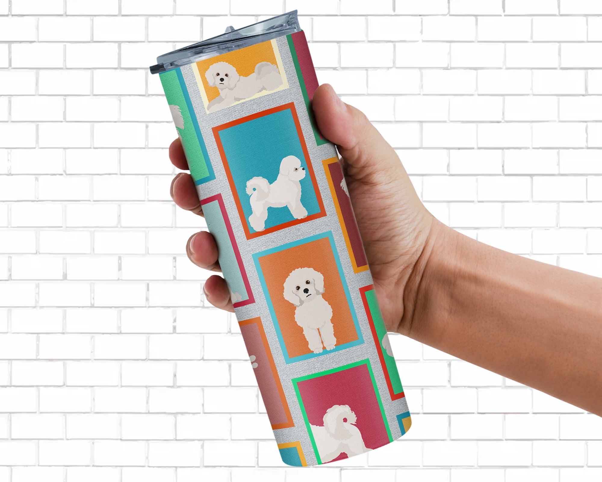 Lots of Bichon Frise Stainless Steel 20 oz Skinny Tumbler - the-store.com