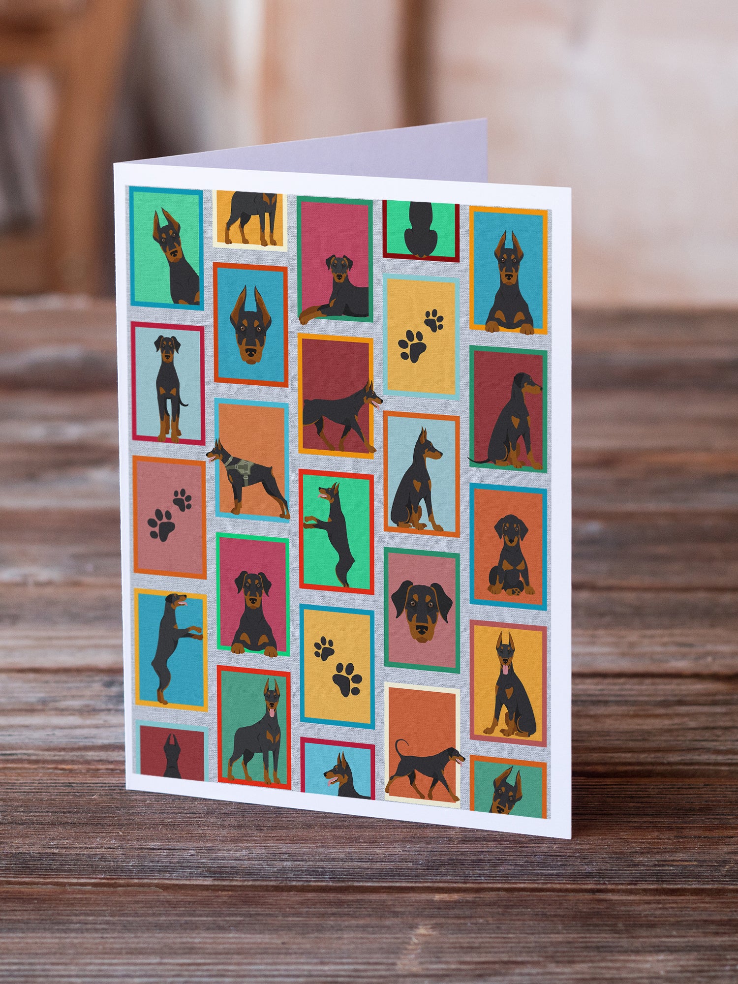 Buy this Lots of Doberman Pinscher Greeting Cards and Envelopes Pack of 8