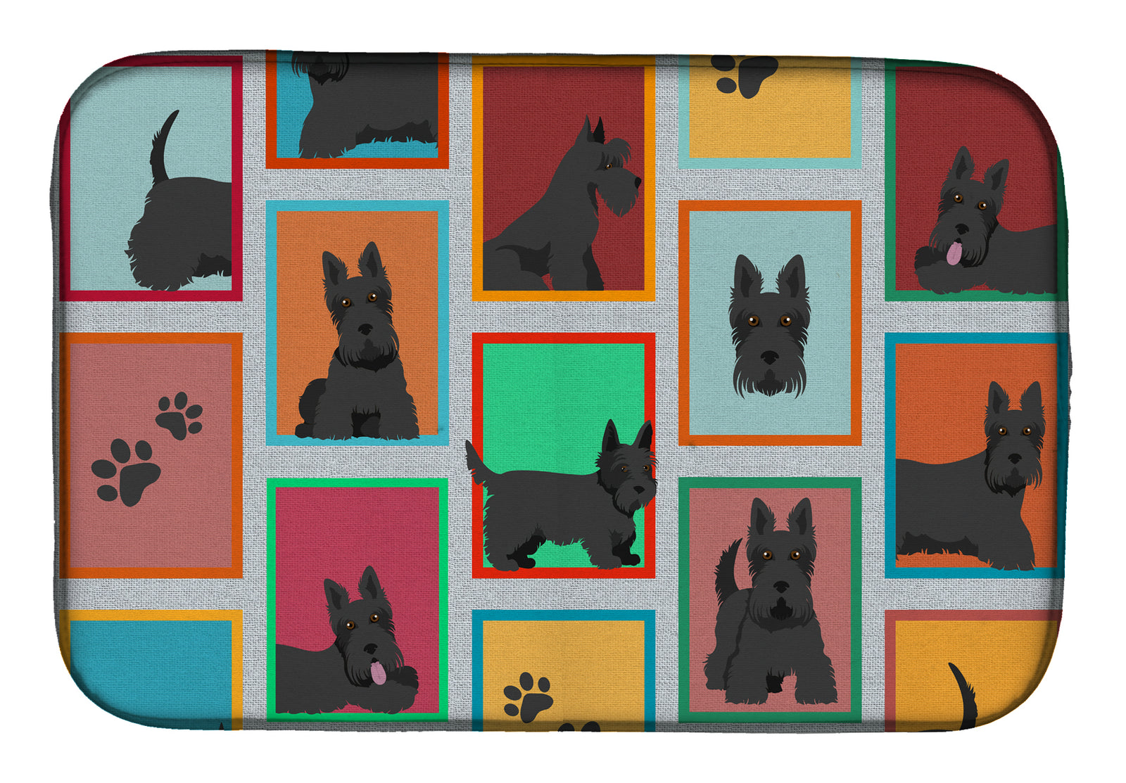 Lots of Scottish Terrier Dish Drying Mat  the-store.com.
