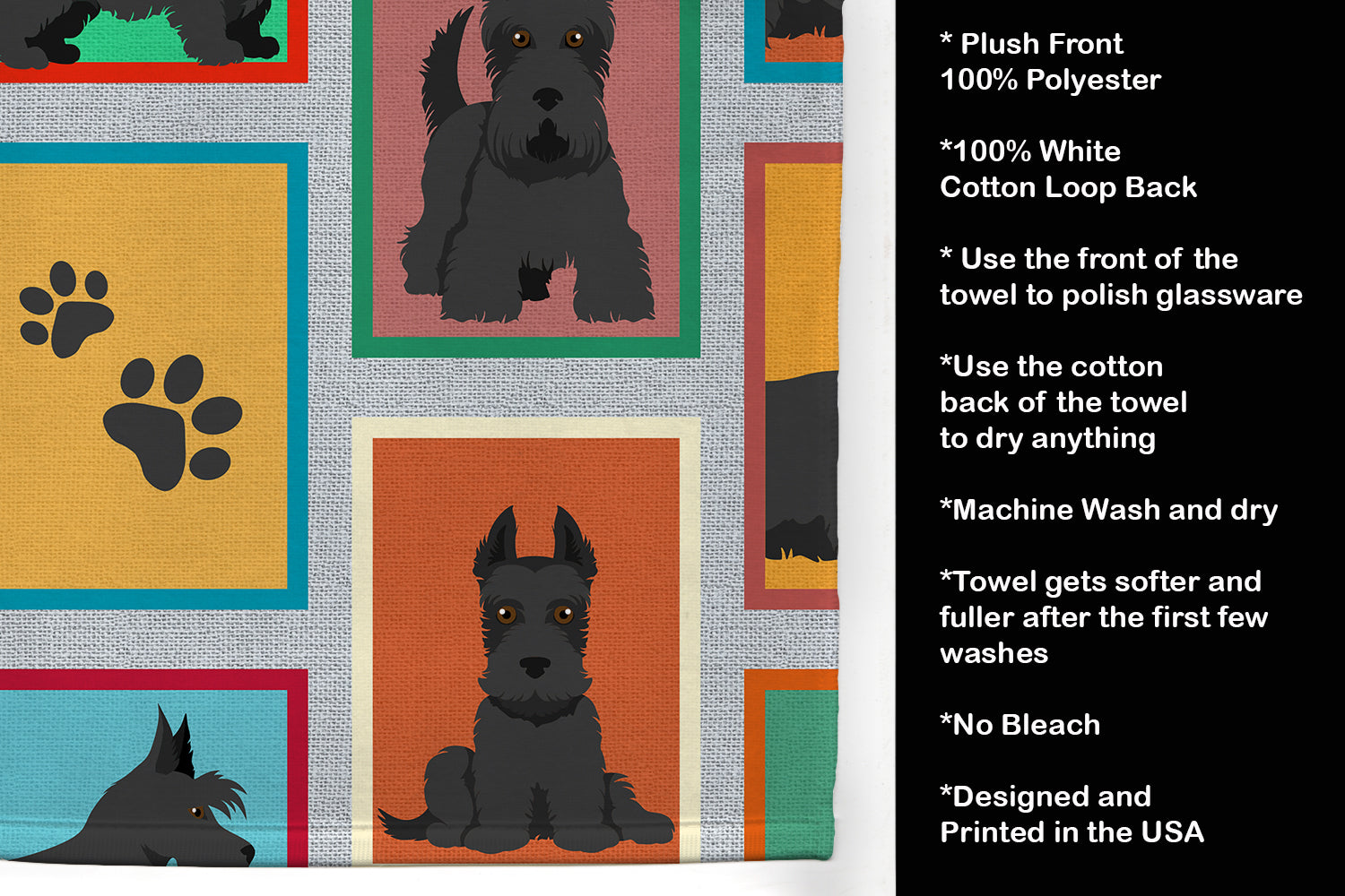 Lots of Scottish Terrier Kitchen Towel - the-store.com