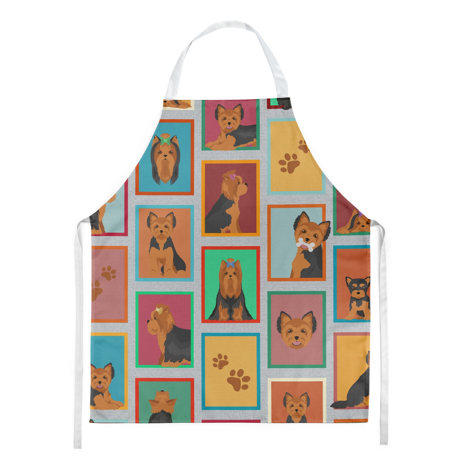 Lots of Black and Tan Yorkie Apron