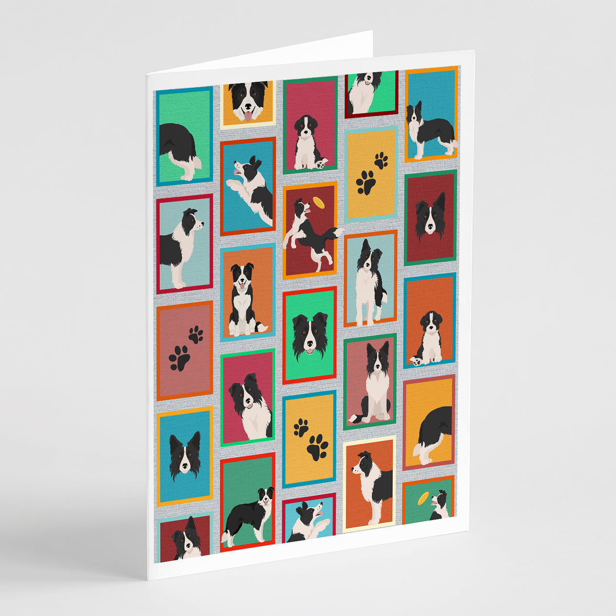 Buy this Lots of Border Collie Greeting Cards and Envelopes Pack of 8