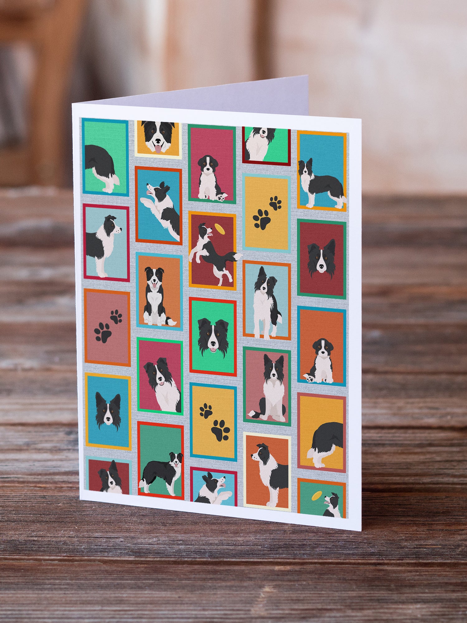 Lots of Border Collie Greeting Cards and Envelopes Pack of 8 - the-store.com