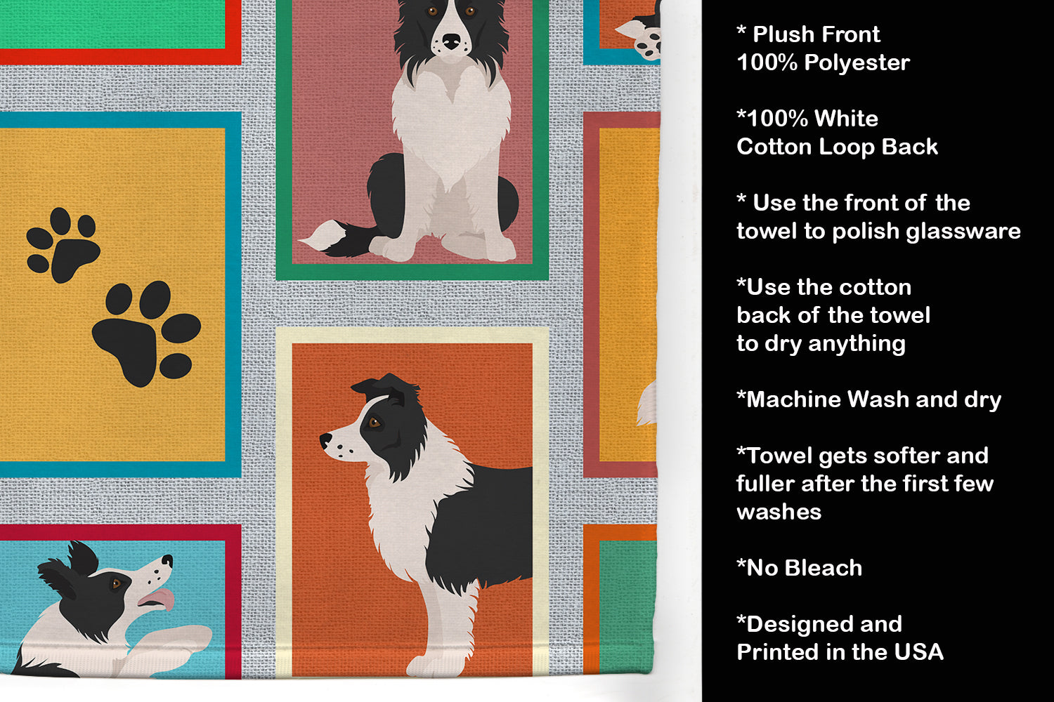 Lots of Border Collie Kitchen Towel - the-store.com