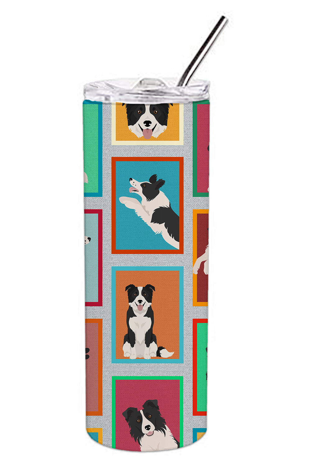 Buy this Lots of Border Collie Stainless Steel 20 oz Skinny Tumbler