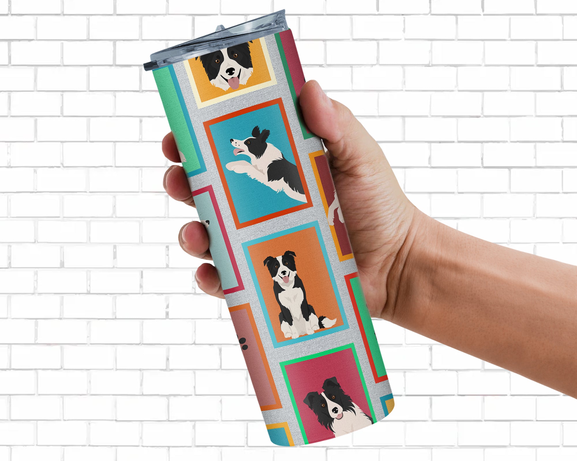 Lots of Border Collie Stainless Steel 20 oz Skinny Tumbler - the-store.com