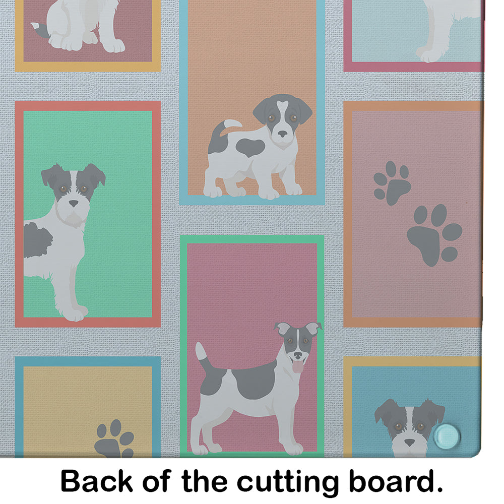Lots of Jack Russell Terrier Glass Cutting Board Large - the-store.com