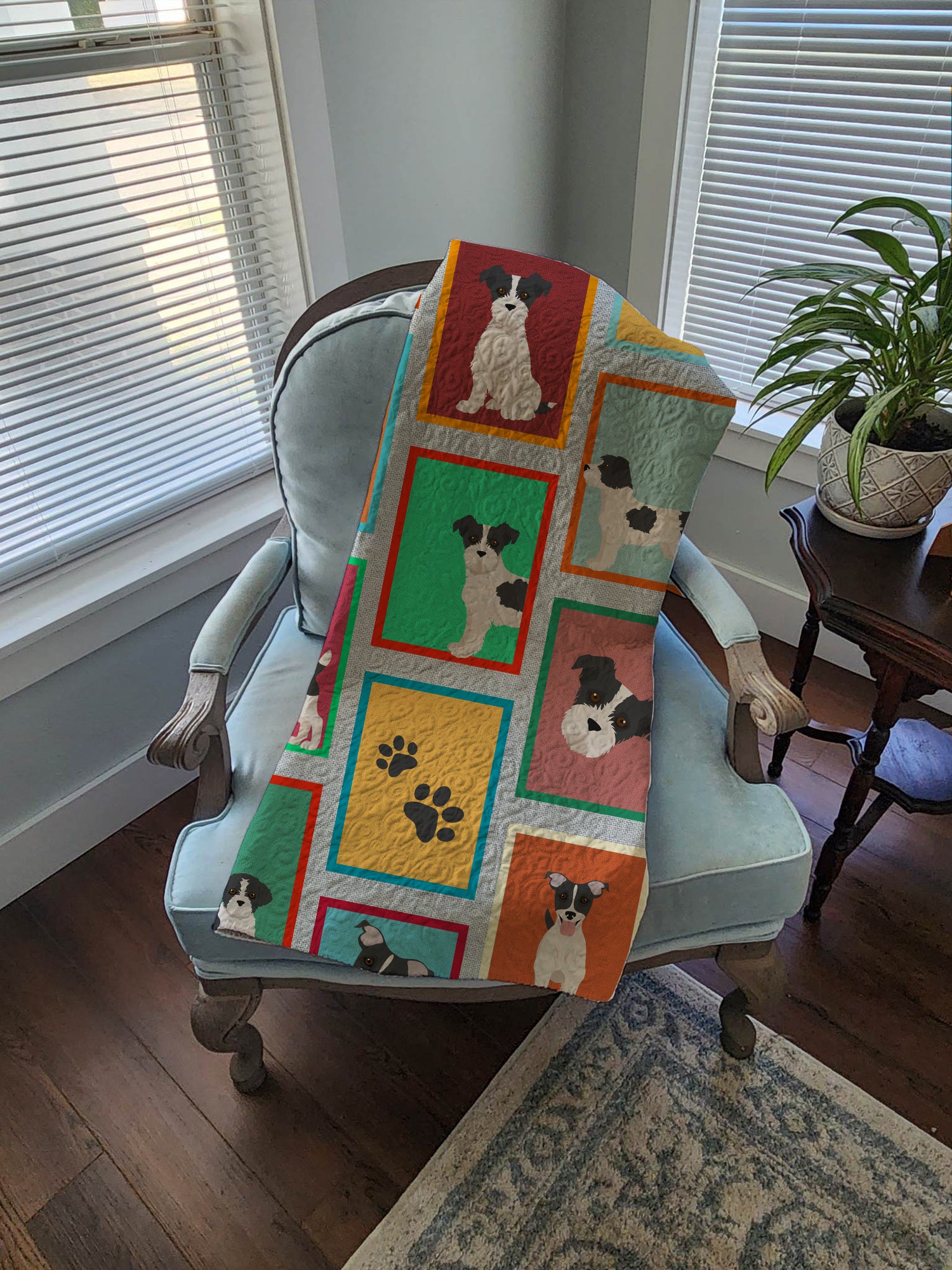 Lots of Jack Russell Terrier Quilted Blanket 50x60 - the-store.com