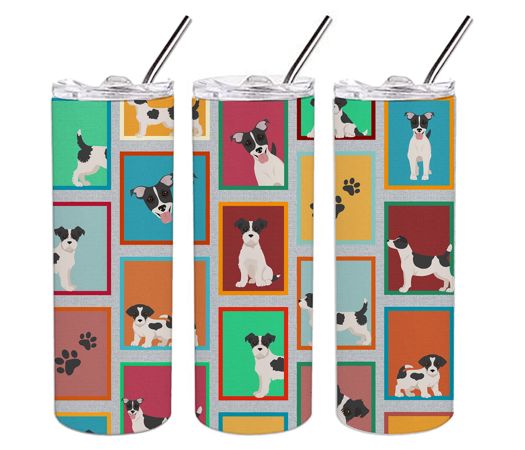 Lots of Jack Russell Terrier Stainless Steel 20 oz Skinny Tumbler - the-store.com