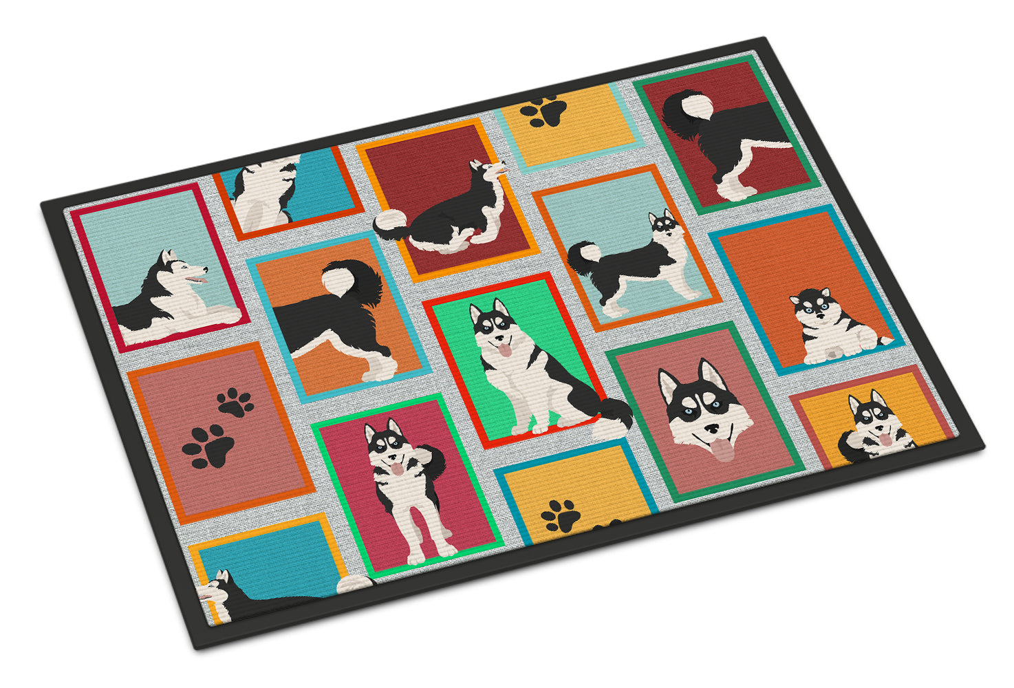 Caroline's Treasures Lots of Siberian Husky Doormat - 24x36 Decorative Floor Mat – Indoor/Outdoor Rug with Artistic Flair
