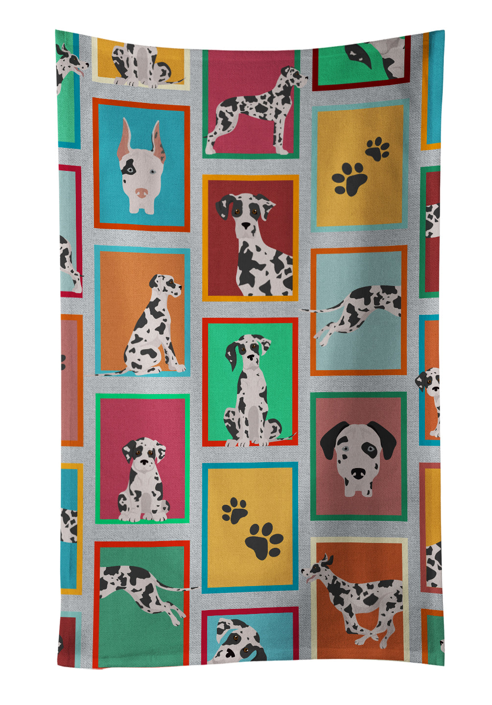 Buy this Lots of Harlequin Natural Ears Great Dane Kitchen Towel