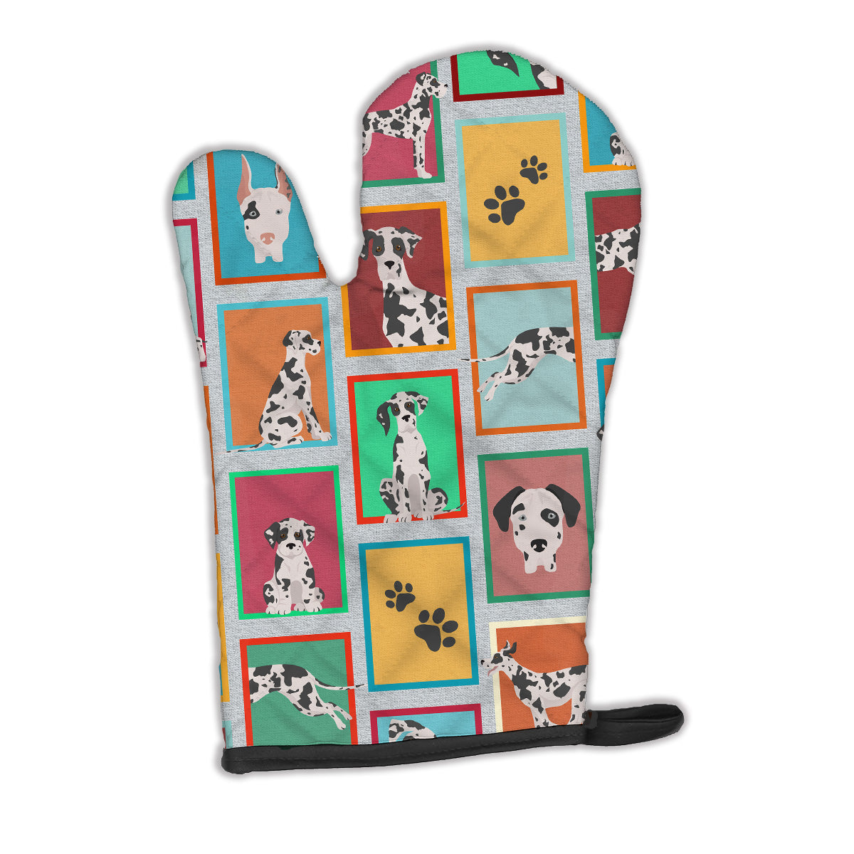 Lots of Harlequin Natural Ears Great Dane Oven Mitt  the-store.com.