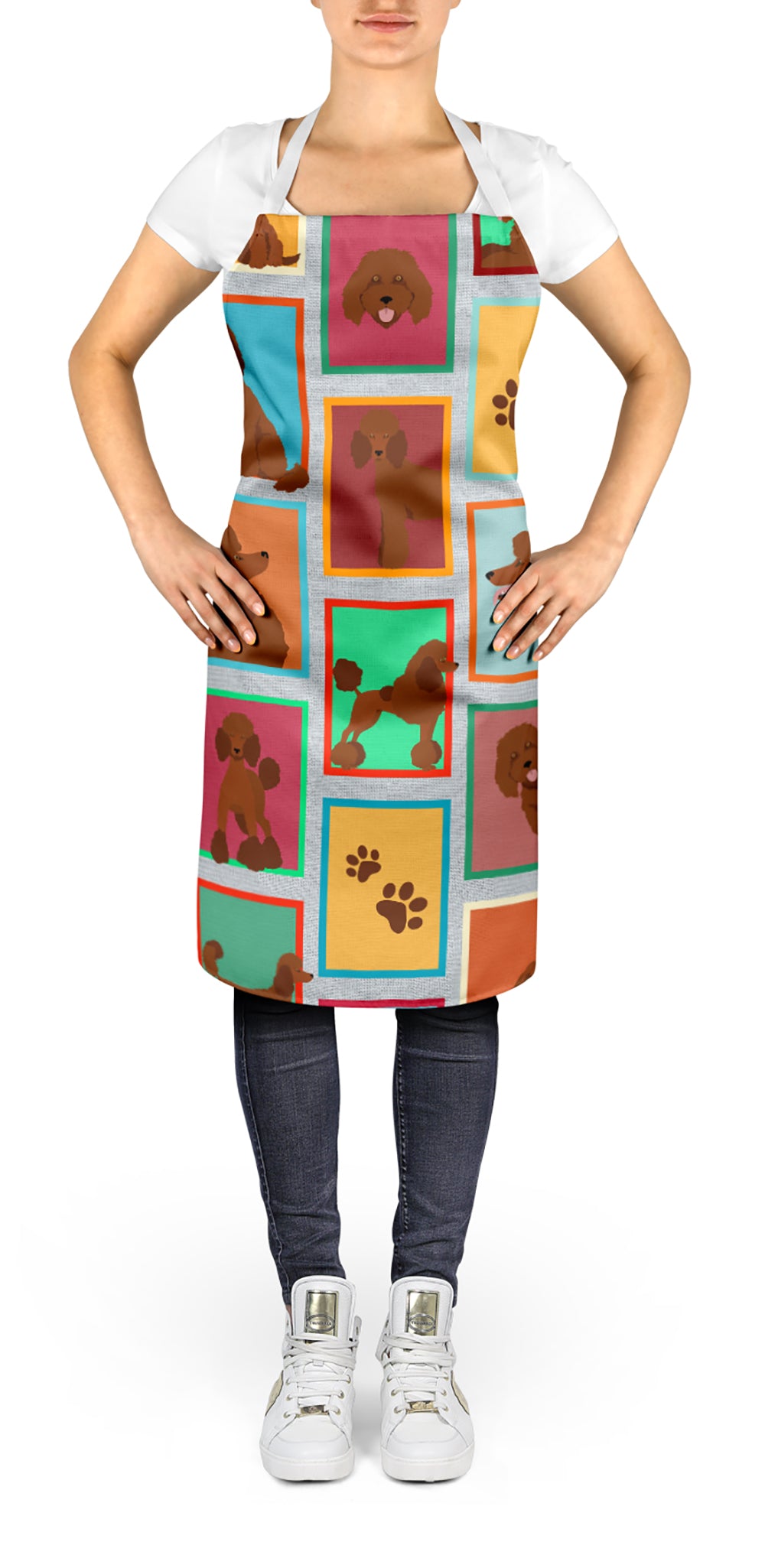 Lots of Chocolate Standard Poodle Apron  the-store.com.