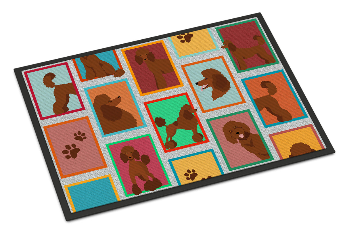 Buy this Lots of Chocolate Standard Poodle Indoor or Outdoor Mat 24x36