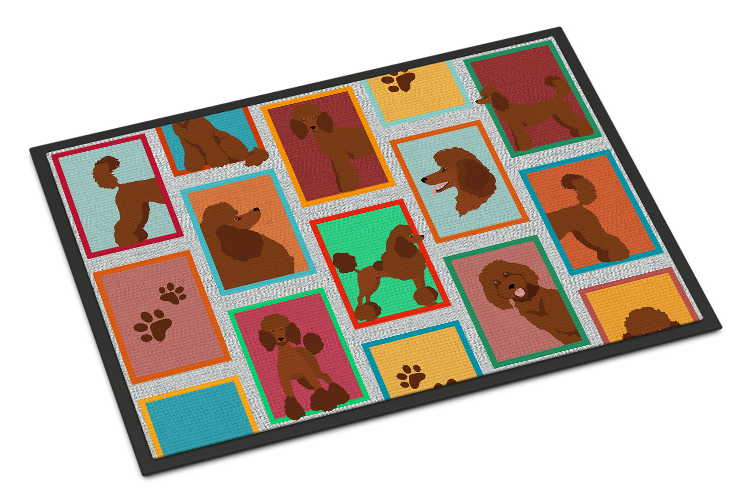 Caroline's Treasures Lots of Chocolate Standard Poodle Doormat - 18x27 Decorative Floor Mat – Indoor/Outdoor Rug with Artistic Flair