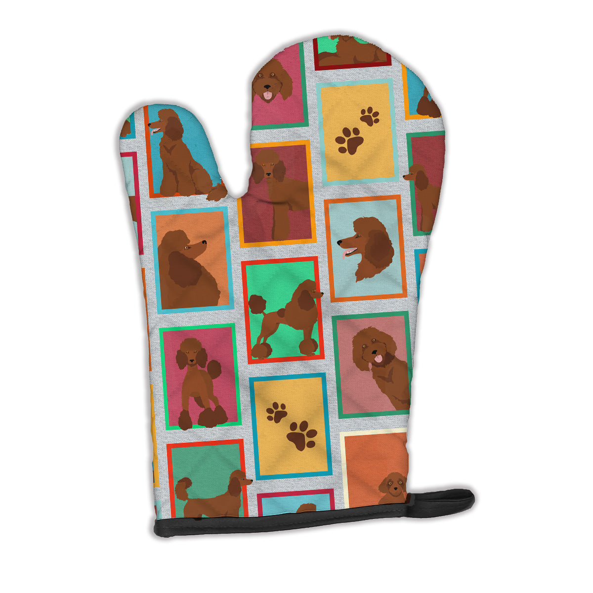 Lots of Chocolate Standard Poodle Oven Mitt  the-store.com.