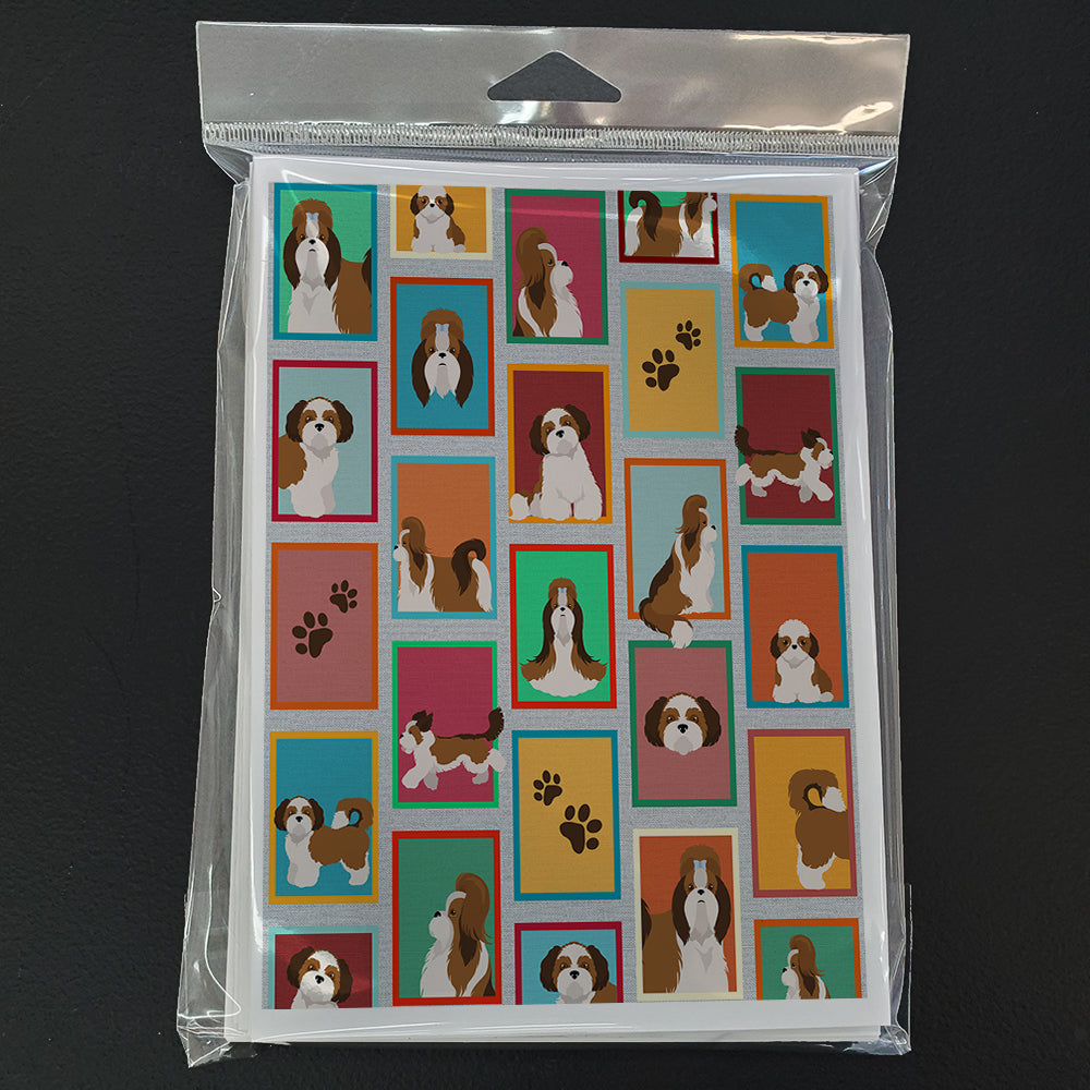 Lots of Shih Tzu Greeting Cards and Envelopes Pack of 8 - the-store.com