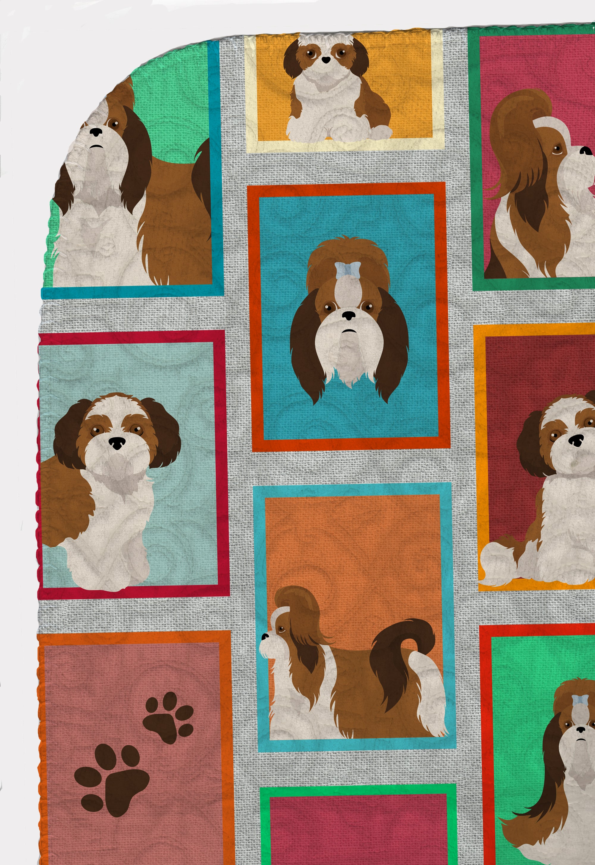 Lots of Shih Tzu Quilted Blanket 50x60 - the-store.com