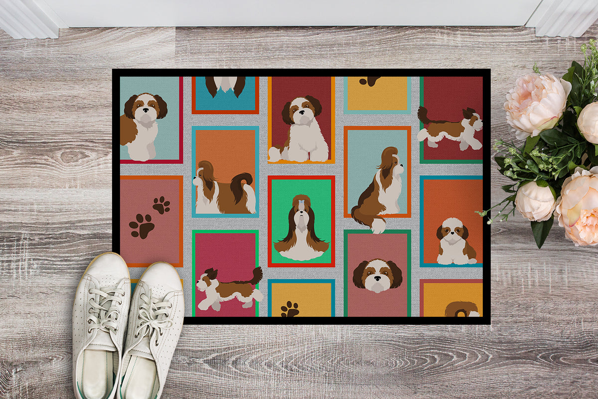 Caroline's Treasures Lots of Shih Tzu Doormat - 18x27 Decorative Floor Mat – Indoor/Outdoor Rug with Artistic Flair