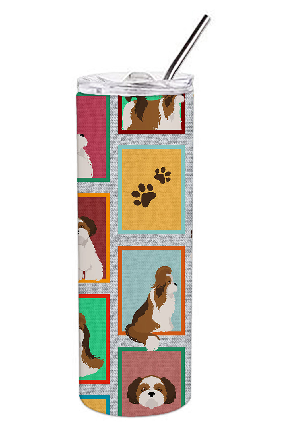 Lots of Shih Tzu Stainless Steel 20 oz Skinny Tumbler - the-store.com