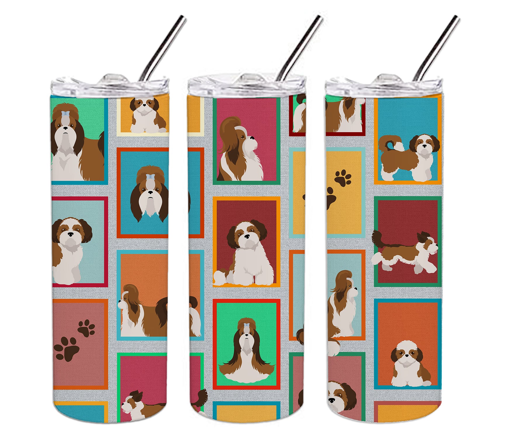 Lots of Shih Tzu Stainless Steel 20 oz Skinny Tumbler - the-store.com