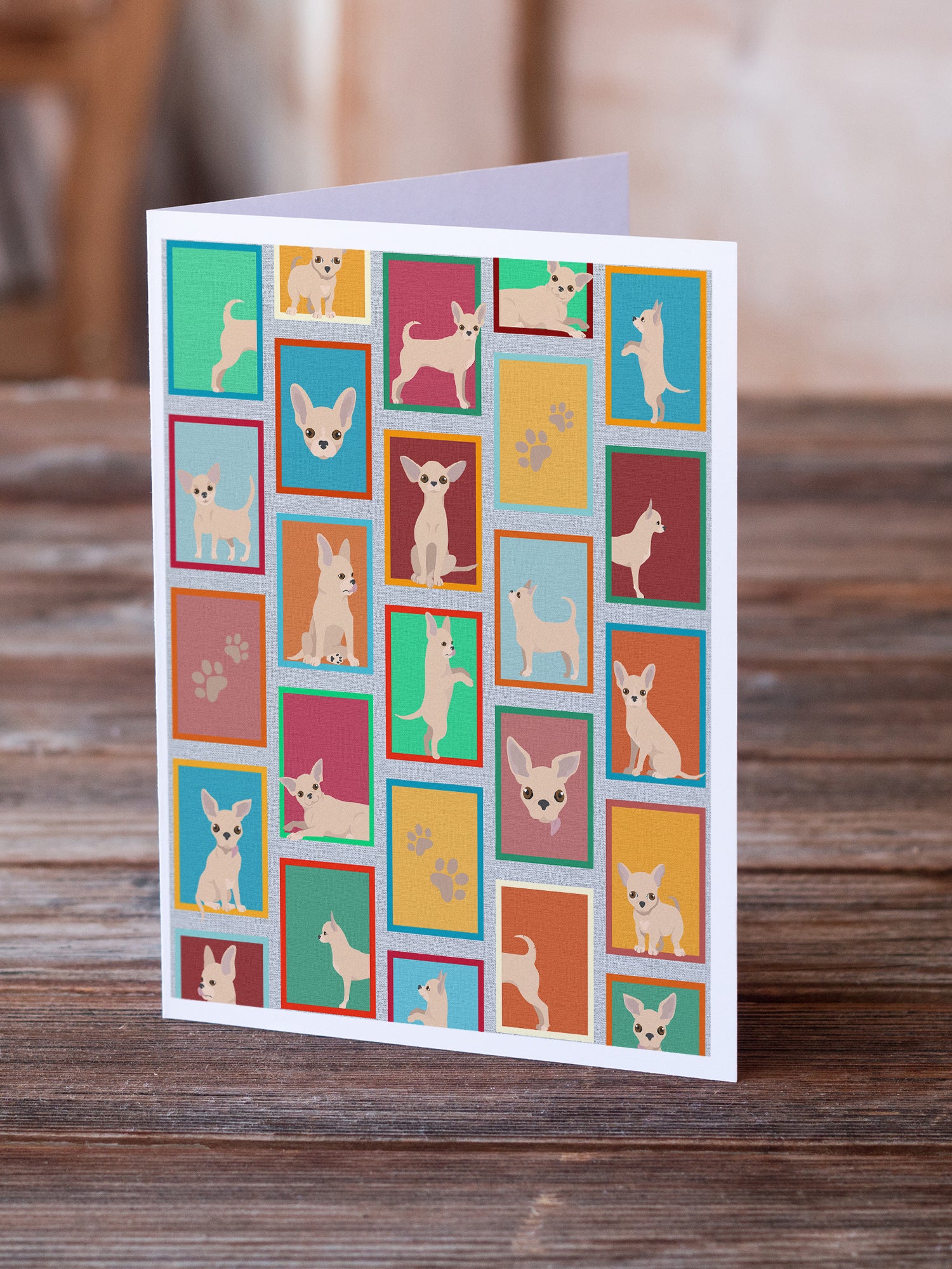 Lots of Chihuahua Greeting Cards and Envelopes Pack of 8 - the-store.com