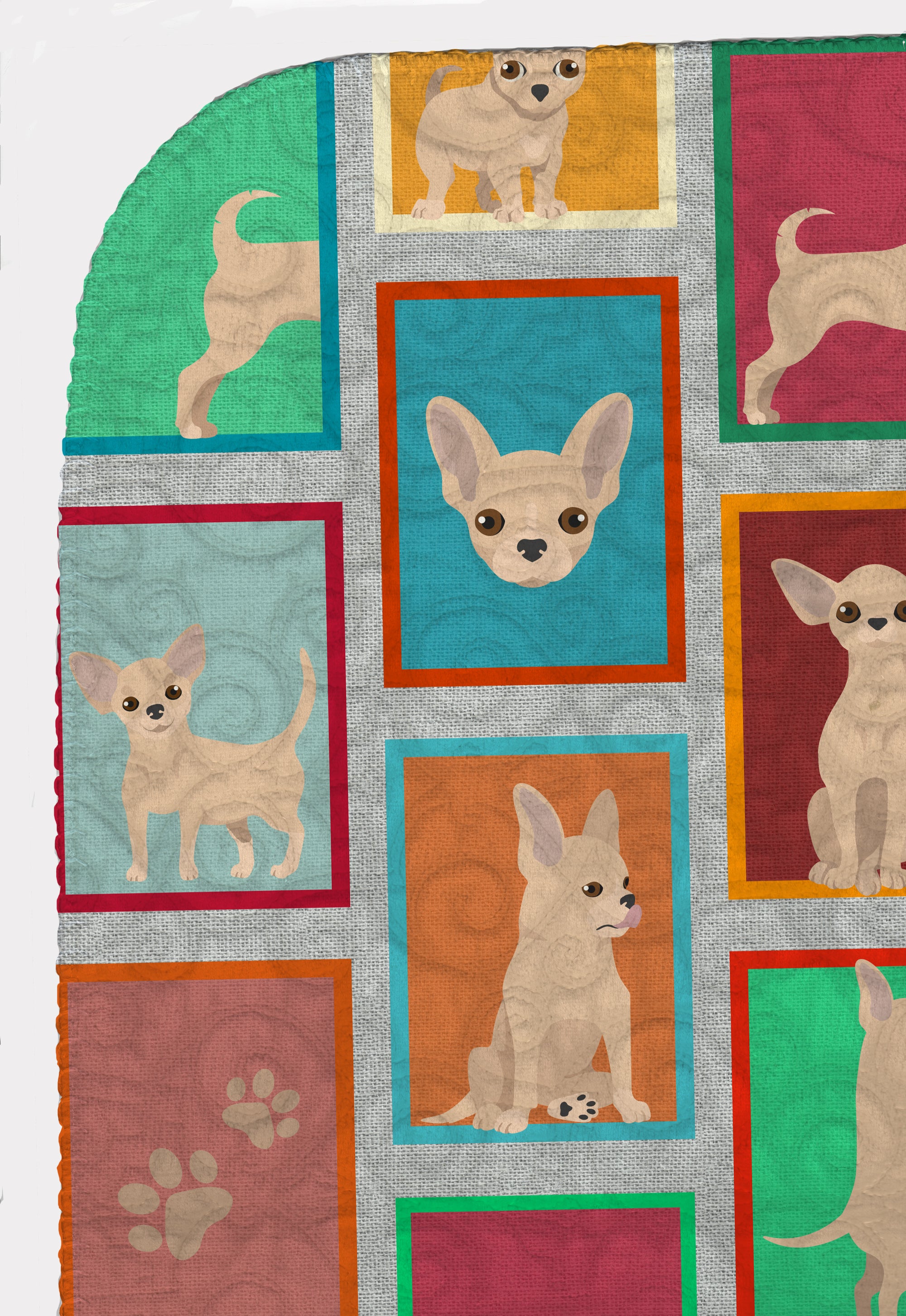 Lots of Chihuahua Quilted Blanket 50x60 - the-store.com