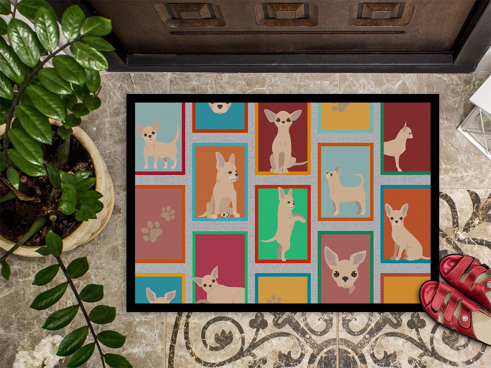 Lots of Chihuahua Indoor or Outdoor Mat 18x27 - the-store.com