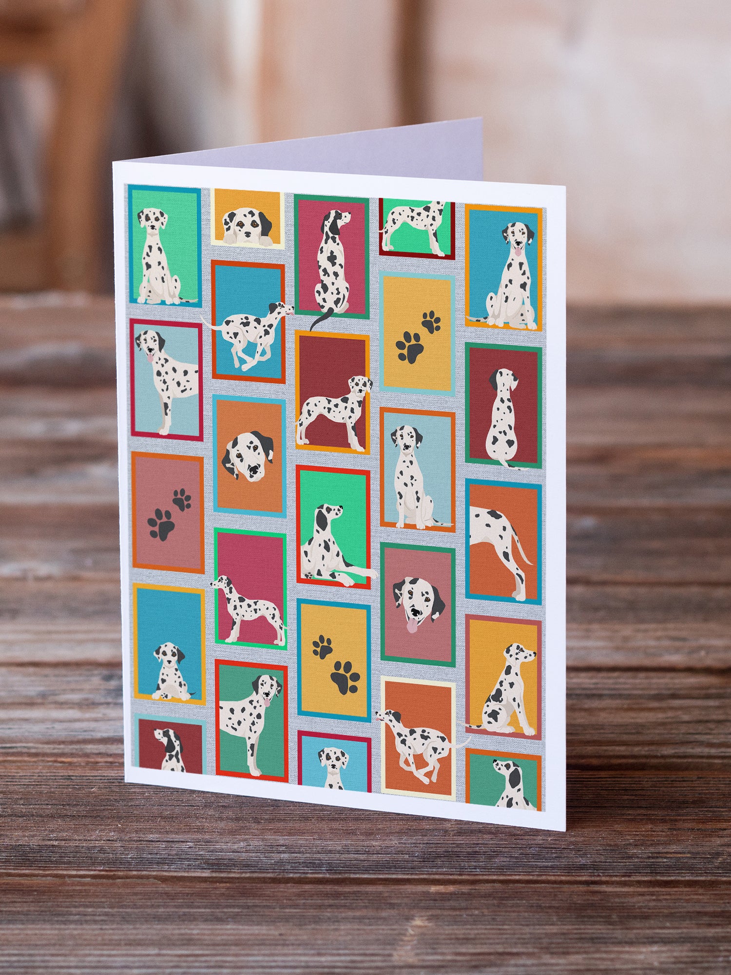 Lots of Dalmatian Greeting Cards and Envelopes Pack of 8 - the-store.com