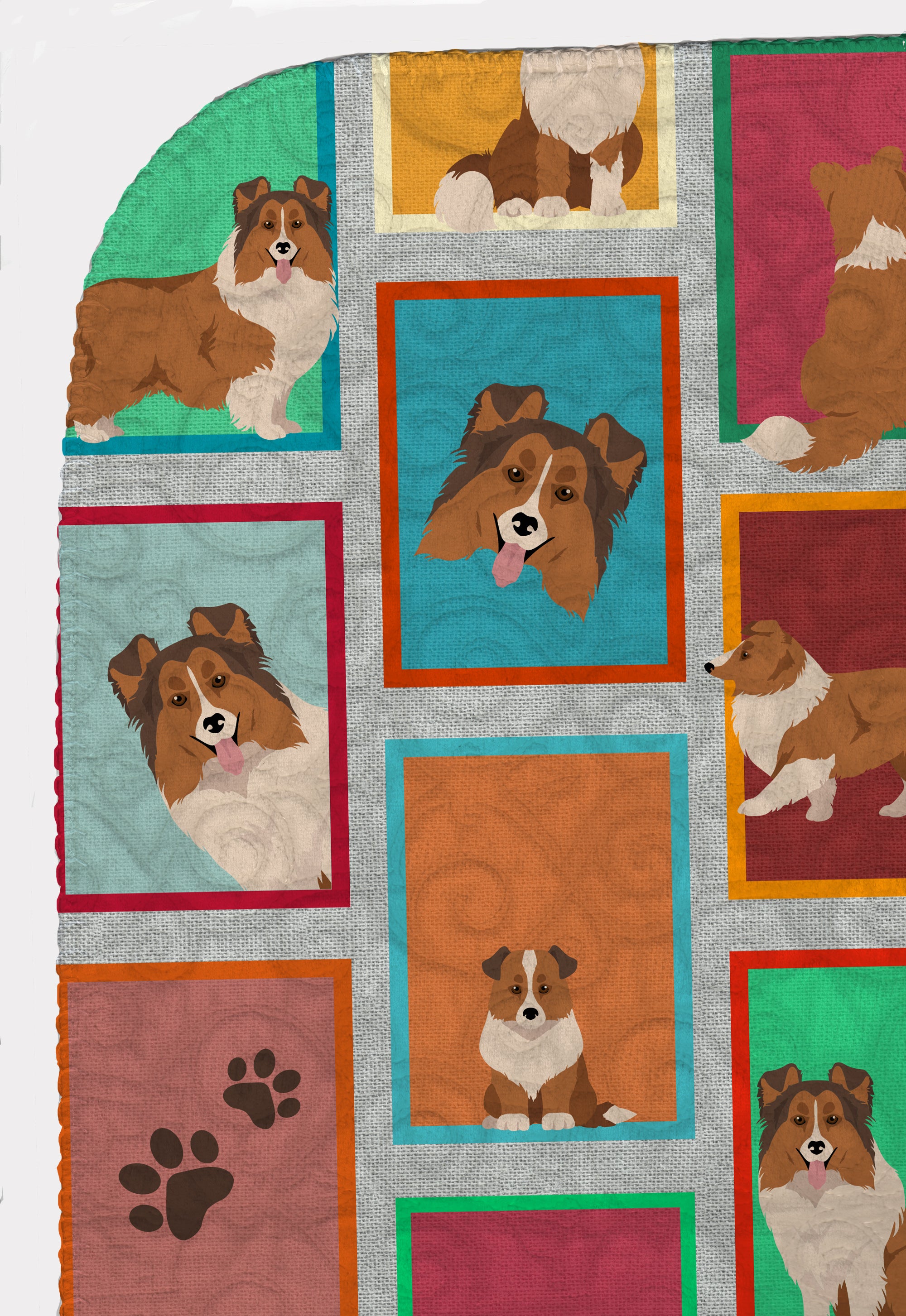 Lots of Sheltie Quilted Blanket 50x60 - the-store.com