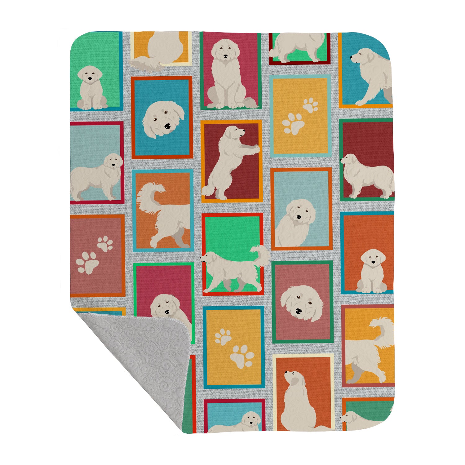 Buy this Lots of Great Pyrenees Quilted Blanket 50x60