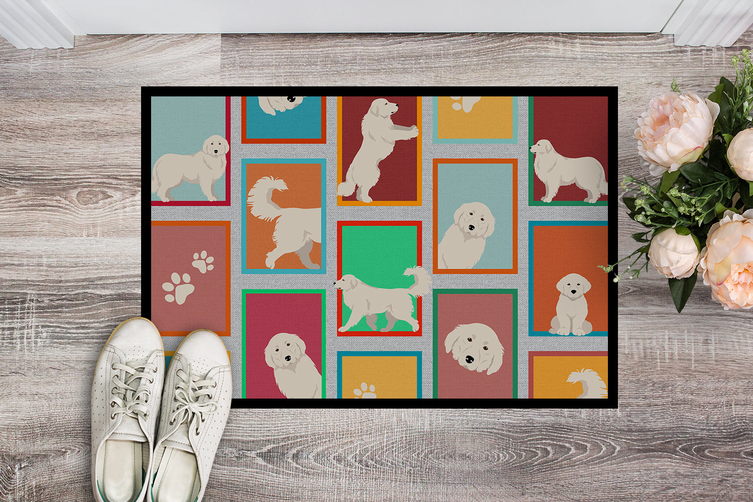 Lots of Great Pyrenees Indoor or Outdoor Mat 18x27 - the-store.com