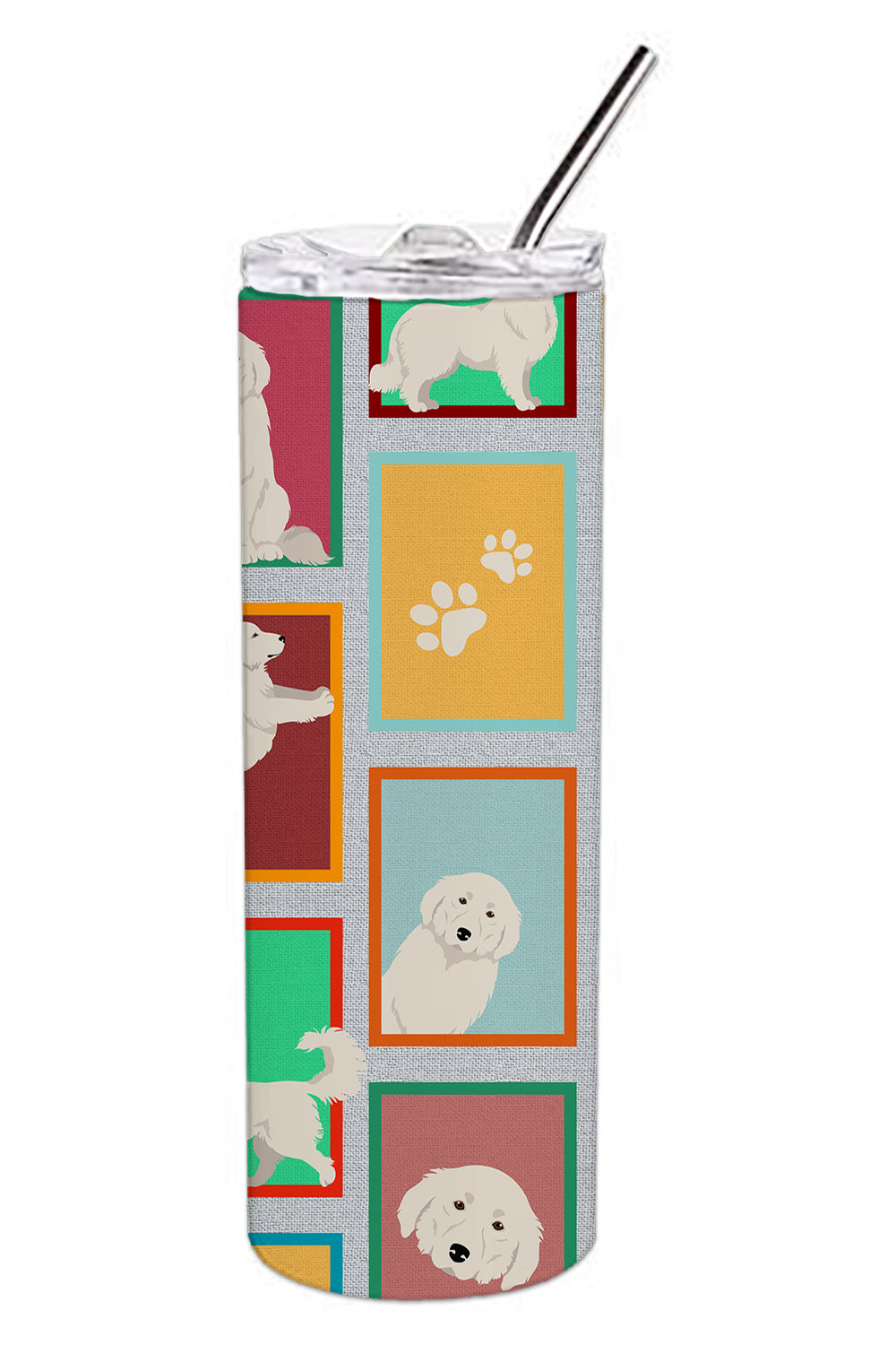 Lots of Great Pyrenees Stainless Steel 20 oz Skinny Tumbler - the-store.com