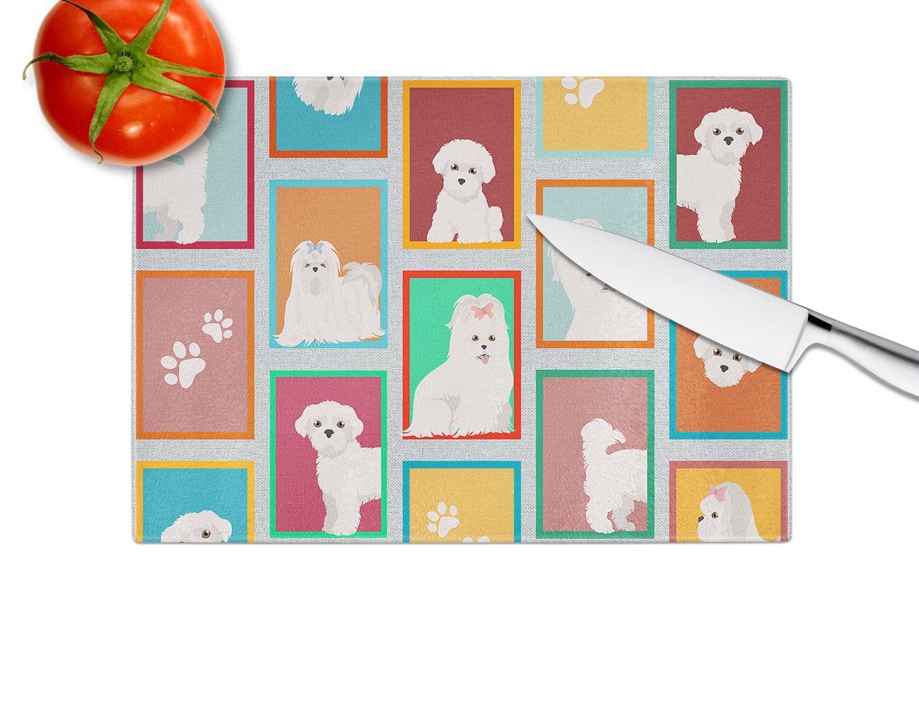 Lots of Maltese Glass Cutting Board Large - the-store.com