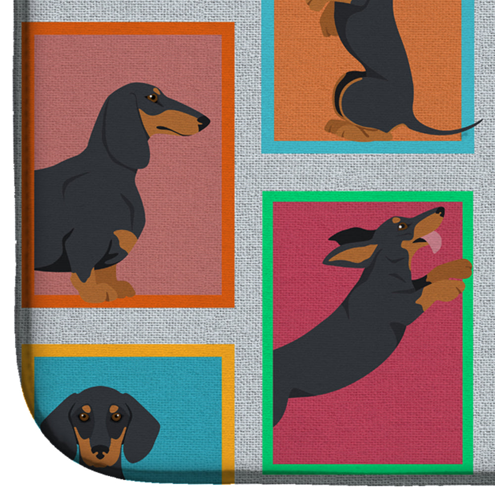 Lots of Black and Tan Dachshund Dish Drying Mat  the-store.com.