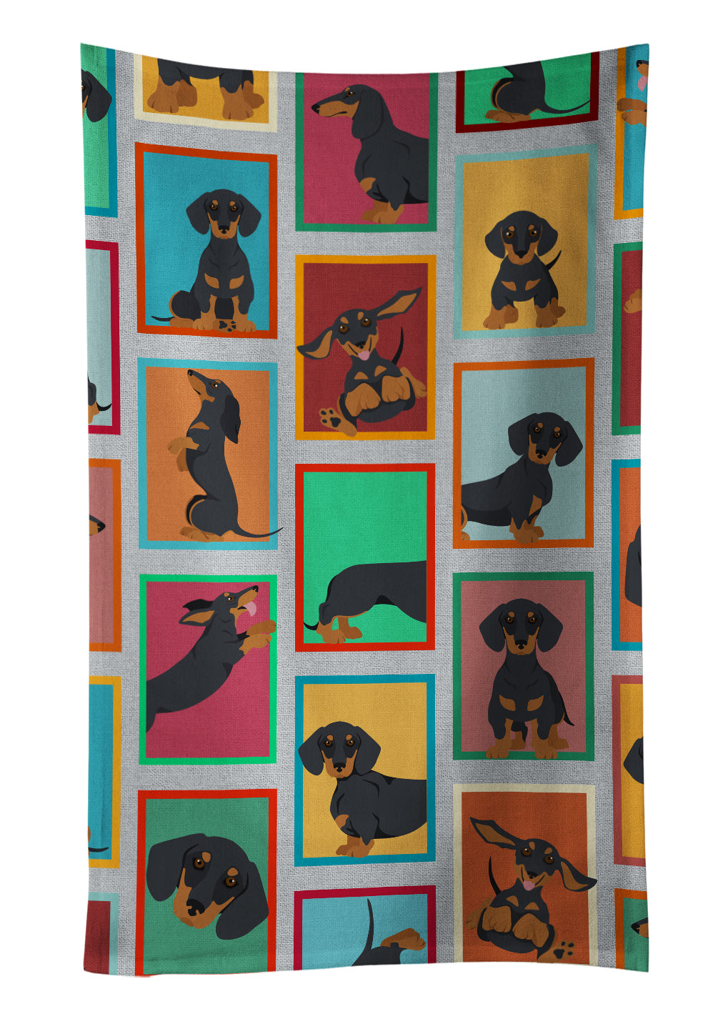 Buy this Lots of Black and Tan Dachshund Kitchen Towel