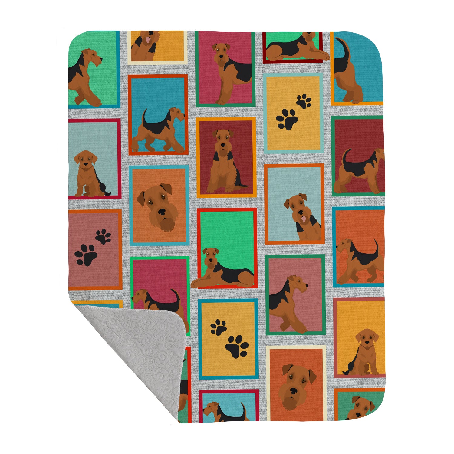 Buy this Lots of Airedale Terrier Quilted Blanket 50x60