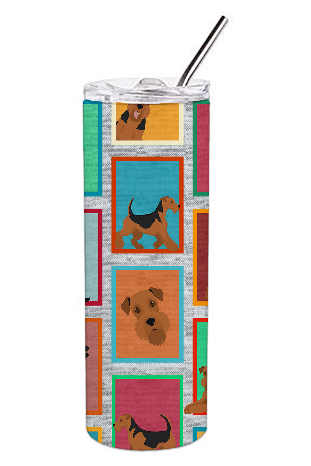 Buy this Lots of Airedale Terrier Stainless Steel 20 oz Skinny Tumbler