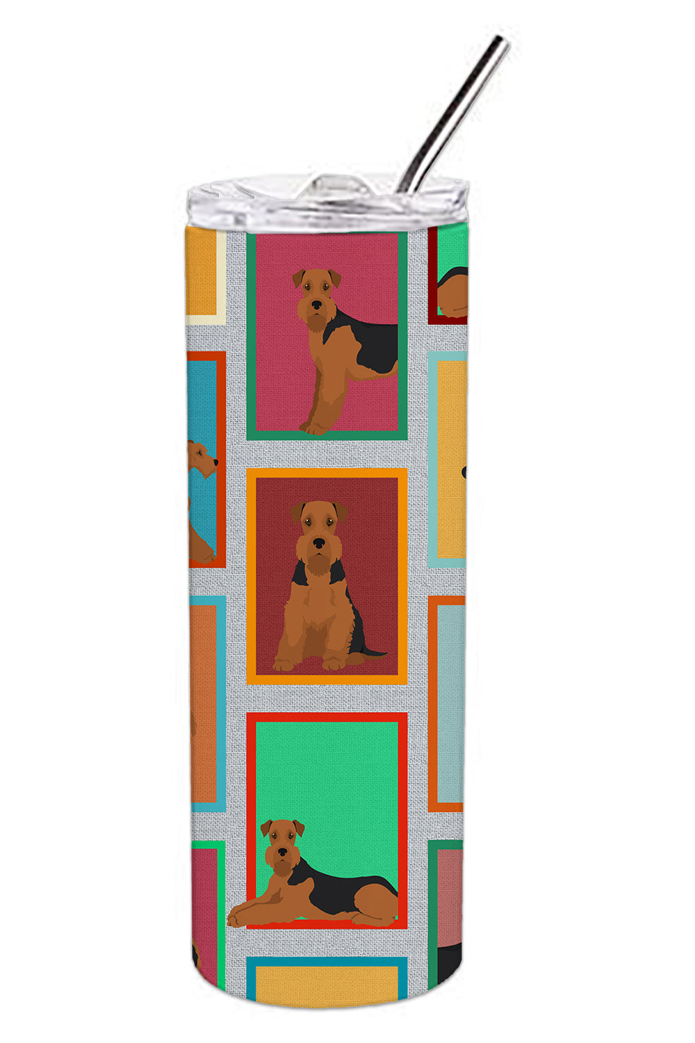 Buy this Lots of Airedale Terrier Stainless Steel 20 oz Skinny Tumbler