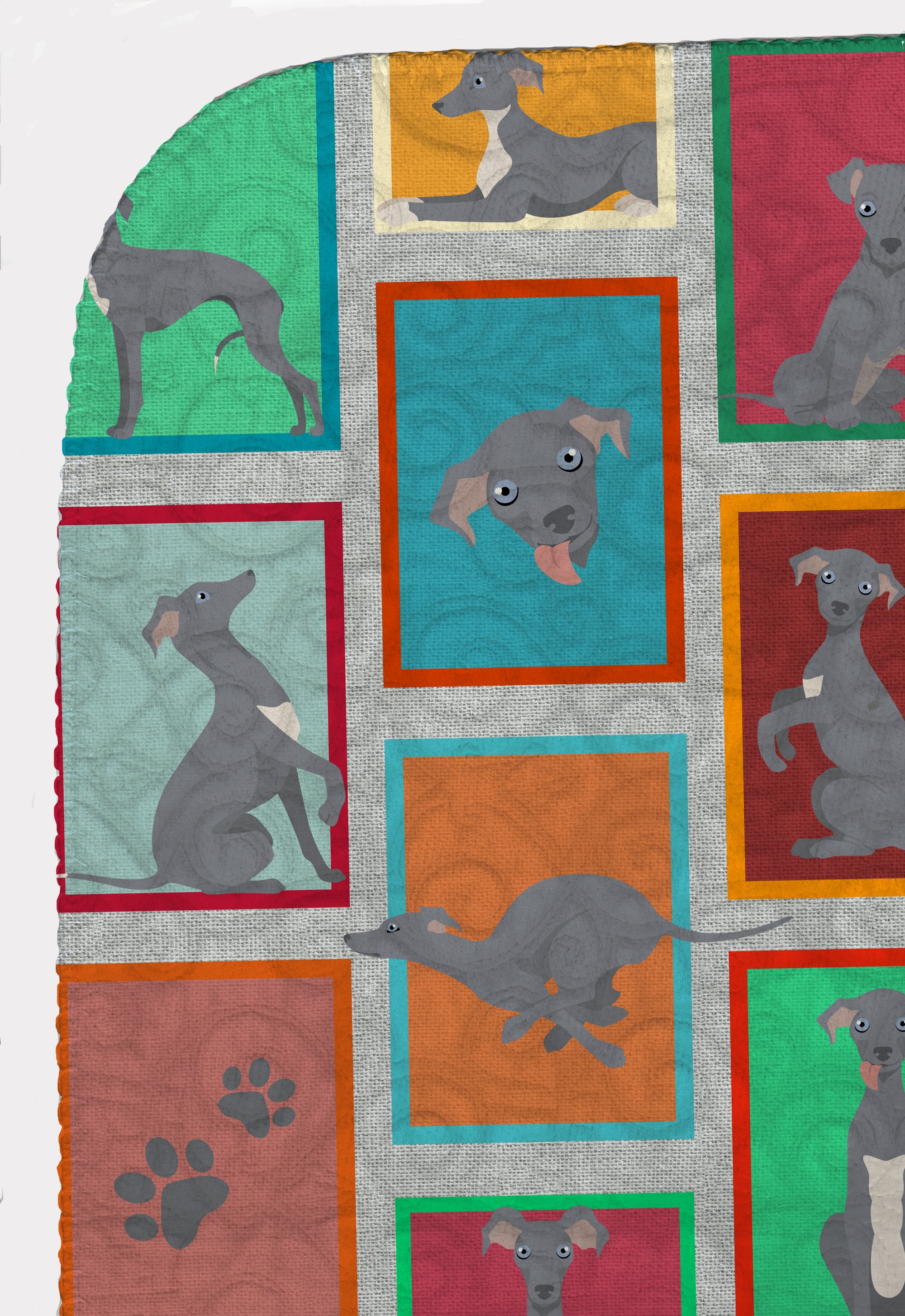 Lots of Italian Greyhound Quilted Blanket 50x60 - the-store.com