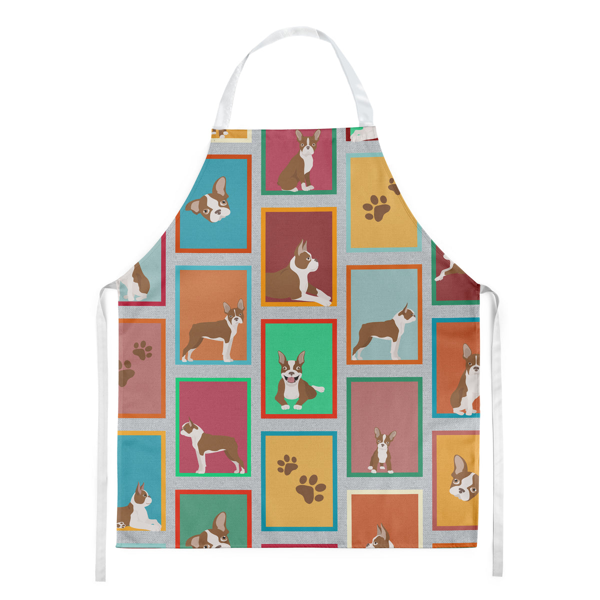 Lots of Red Boston Terrier Apron